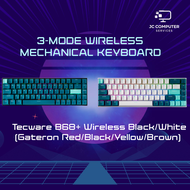 Tecware B68+ Wireless Mechanical Keyboard White Black (Gateron Red/Gateron Brown/Gateron Black/Gateron Yellow)