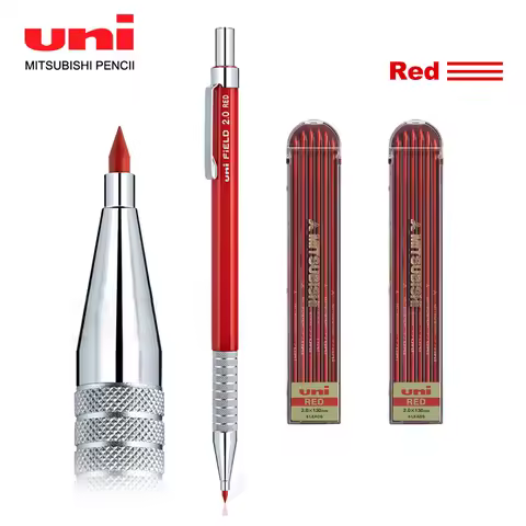 Japan UNI Mechanical Pencil 2.0mm Red Lead Low Center of Gravity Hexagonal Pole Professional Drawing