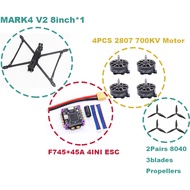 RC MARK4 V2 8/9/10inch F745 V2 Flight Control 45/60A 4INI ESC rack drone FPV carbon fiber PV Racing 