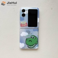 JieHui เหมาะสำหรับ OPPO Find N2 flip Toy Story + จี้เคสโทรศัพท์มือถือแฟชั่น IMD เรียบ