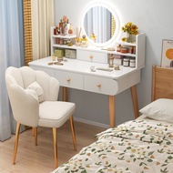 Modern Home Vanity Table with Mirror LED Makeup Table 100cm Dressing Table Vanity Desk Cosmetic Tabl