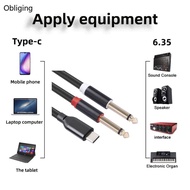 BLING USB C to 6 35mm 1 4inch TRS Cable for Headphone Mixing Consoles 100 200 300cm