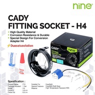 H4 Becker Socket Lamp Fitting H6 to H4 Mini Biled NINE LX-TRIX FS1 Lampu LED Motor