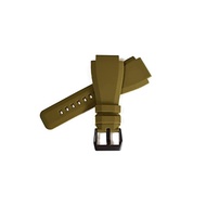 【Import King Original】Compatible with Watch Parts Bell &amp; Ross BR01% Gangnam% Rubber Belt for BR03 Outside 24mm Green PVD