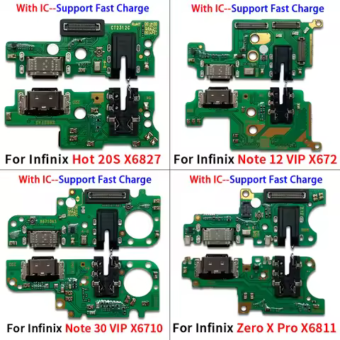 USB Charging Dock Plug Socket Port Connector Charge Board Flex For Infinix Hot 7 9 12 20S 30 30i Zer