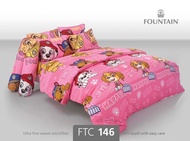 Fountain🔅ฟาวน์เทน🔅 ผ้าปู รวม ผ้านวม ครบชุด ใส่ได้สูงสุด 12นิ้ว🔅ลายลิขสิทธิ์แท้ ขบวนการสี่่ขา Paw Pa