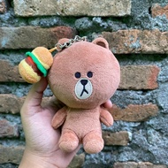 Brown Line Burger Keychain