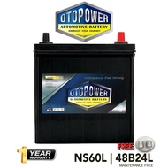 Otopower NS60L 48B24L/50B24L Maintenance Free Battery (Bateri Kereta) for PROTON Waja, Savvy, Iswara
