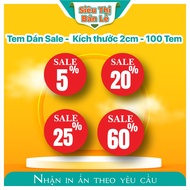 Stamps - Stamps from 5% to 60% - Size 2cm - 100 Stamps (Printed In Song Phuoc)