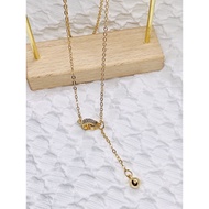 S925 Round Beaded Gold Necklace