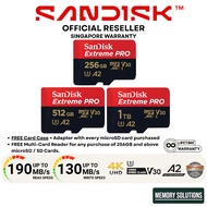 SanDisk Extreme Pro microSD Card Smartphones/Digital Cameras/Drones 4K U3 V30 A2256GB 512GB 1TB
