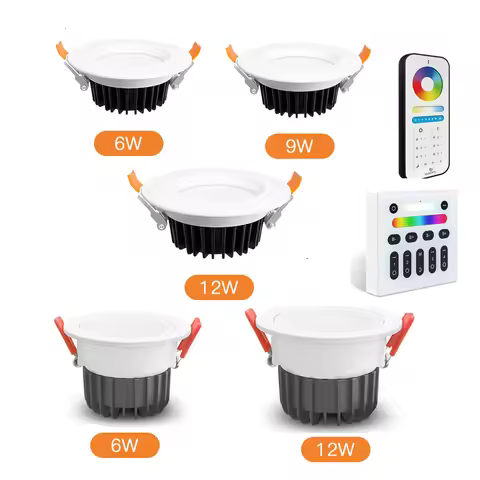 GLEDOPTO Smart RGBCCT LED Downlight 6W 9W 12W LED Ceiling light Zigbee 3.0 Pro IP44 IP54 For Living 