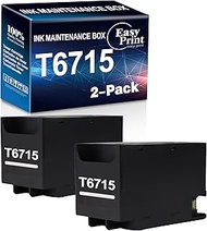 EASYPRINT (2-Pack) Compatible T6715 T6716 Ink Maintenance Box Replacement for Epson Workforce Pro F-
