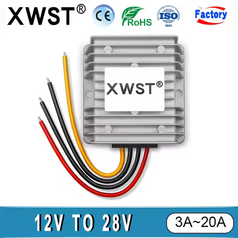 XWST 12V to 28V DC to DC Converter Regulator 12VDC to 28VDC Stabilizer 3A 5A 10A 12A 15A 20A Output 