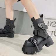 ✴✔☞  New Luxury Chelsea Boots Women Ankle Boots Chunky Winter Shoes Platform Ankle Boots Slip on Chunky Heel Boot Brand Designer