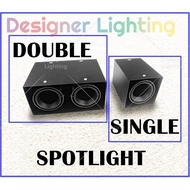Spotlight Casing with LED GU10 Eyeball Single Double Spotlight LED Effect Surface Light Mounted Spotlight (EB-MZ-Series)
