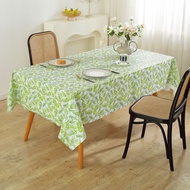 สินค้าใหม่ข้ามพรมแดนผ้าปูโต๊ะ pvc พิมพ์ลายสีเขียวกันน้ำมันผ้าปูโต๊ะอาหารใช้ในบ้านผ้าปูโต๊ะสี่เหลี่ยมผืนผ้ากันน้ำไม่ต้องซักผ้าปูโต๊ะ