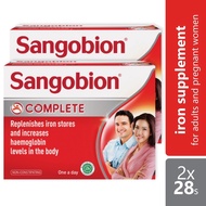 Sangobion Iron Supplement (2X28S) -Vitamin C, Folic acid, Vitamin B12, Copper sulfate, and Manganese