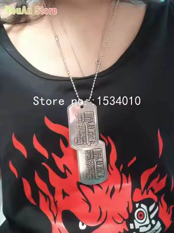 Johnny Silverhand Cosplay necklace Prop