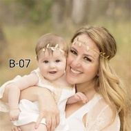 Babgwenshop Angel Leaf Headband for Babies to Adults Pearl Angel Leaf Headband