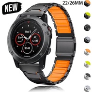 Magnetic Titanium + Silicone Strap for Garmin Fenix 8 Enduro 3 Instinct 3/2 Man Metal Bracelet for G
