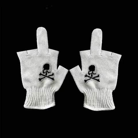 2000s Vintage Grunge Graphic Glove Gothic Women's Glove Y2k Style Printing Glove Emo Girls Pattern G