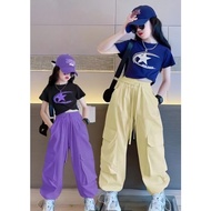 Trendy Suits Ages 5-10 Years/Children's Suits/girls cres cent dance starry Sets/Tiedye Suits/viral C