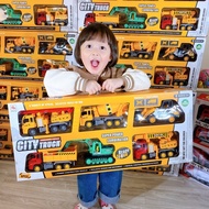 Set of 6 SUPER GIANT car toy cars, Fire, Police, Construction, and Airplane toy cars