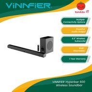 VINNFIER Hyperbar 600 BTRW 240W Soundbar with 6.5" Wireless SubWoofer