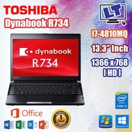 Toshiba Dynabook R734 i5-4th Gen 13.3" laptop (Refurbished)
