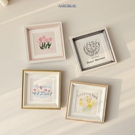 NARCISSUS13A0E Photo Frame, 10x10cm Square Desktop Picture Frame, Cute Resin Art Frames Photo Showca