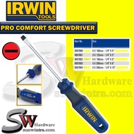 IRWIN 6mm 1/4" Slotted Pro Comfort Screwdriver 4 Inch - 10Inch (Different Size Available)