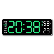 นาฬิกาดิจิตอล นาฬิกาดิจิตอลติดผนัง นาฬิกาแขวนผนัง LED DIGITAL CLOCK แสดงวันที่ อุณหภูมิ เขียว E72