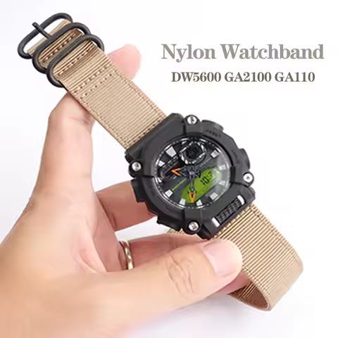 Nylon Watch Modified Watchband For Casio DW5600 5610 GA900 GA110 GWB5600 GA2100 Strap 16mm Waterproo