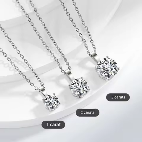 GRA Certified Moissanite Tennis Necklace 6.5/8/9mm Solid 925 Sterling Silver Diamond Tennis Necklace