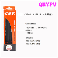 QUYPV 700C ยางพับจักรยานเสือหมอบ CST ยางพับ700x23C คุณภาพสูงจักรยานเสือหมอบยางจักรยาน120psi เบามาก240G APITV