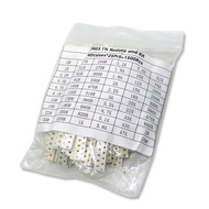 1500 Pcs SMD 0603 Resistors Assorted Set (60 Values x 25Pcs) 0ohm - 10M Ohm 1/10 Watt 1% High Precis