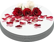 9PCS Round Mirrors for Centerpieces, 12 Inch Acrylic Mirrors Candle Plate Circle Mirror Candles Tray