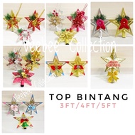 3ft 4ft 5ft Christmas tree tip topper/ large Christmas tree star top/ topper/ phn tip star