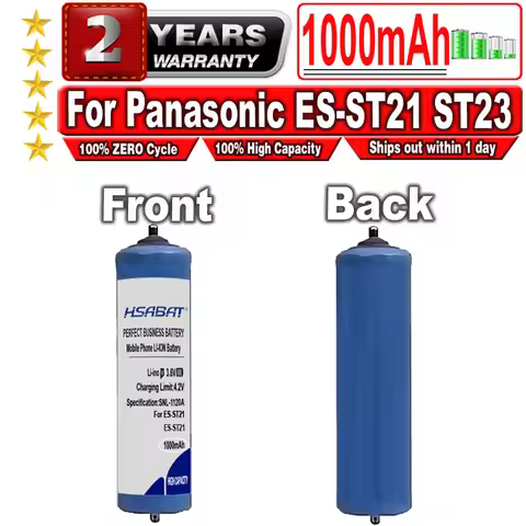 HSABAT 1000mAh Battery for Panasonic ES-ST21 ST23 ST25 SE27 ST29 ST37 ST39 ES-GA21 GA20 GA40 ERT3