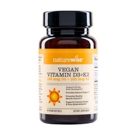 NatureWise Vegan Vitamin D3(5000IU) + K2(100mcg) 60 Vegan Softgels
