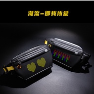 Beg Pixel Baharu Beg Dada Lelaki Beg Selempang Berfungsi Paparan LED Bergaya Kecil Beg Selempang Uni