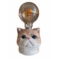 曙MUSE 貓咪著色水泥桌燈 可客製 LED燈 鎢絲燈泡 USB燈 毛孩