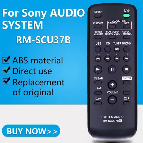 Remote Control for Sony AUDIO SYSTEM RM-SCU37B cmtfx200 cmt-fx200 hcd-fx205 en cmtfx205 LBT-SH2000 H