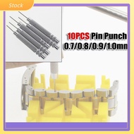 [HOT SALE]10Pcs Watch Strap Bracelet Pin Remover Repair Tool Iron Pin Punches 0.7-.0mm