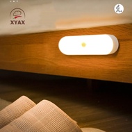 XYAX ชาร์จใหม่ได้ ไฟกลางคืน LED แบบพกพาได้ ไร้สายแบบไร้สาย โคมไฟตู้ตู้เสื้อผ้า เซ็นเซอร์ตรวจจับการเคลื่อนไหว ที่ชาร์จ USB แถบแสงแถบ ตู้ห้องนอน