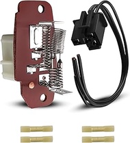 TIKSCIENCE HVAC Blower Motor Resistor with Connector Wire Harness Fit for E-150/E-250/E-350 Econolin