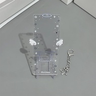 Angel Wings Acrylic Card Holder ID Card Sleeve Bus Card Protector 3 Inch Document Card Cover Busines