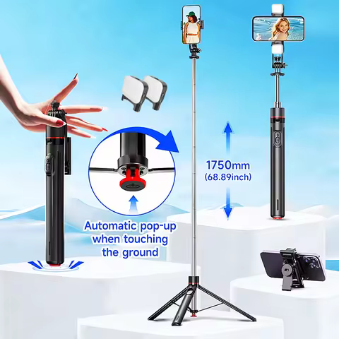 FANGTUOSI 1.75m intelligent pop-up tripod selfie stick magnetic Bluetooth remote stable video shooti