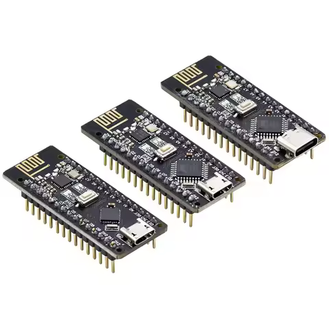 RF-Nano for Arduino Nano V3.0, Micro USB Nano Board ATmega328P QFN32 5V 16M CH340, Integrate NRF24L0